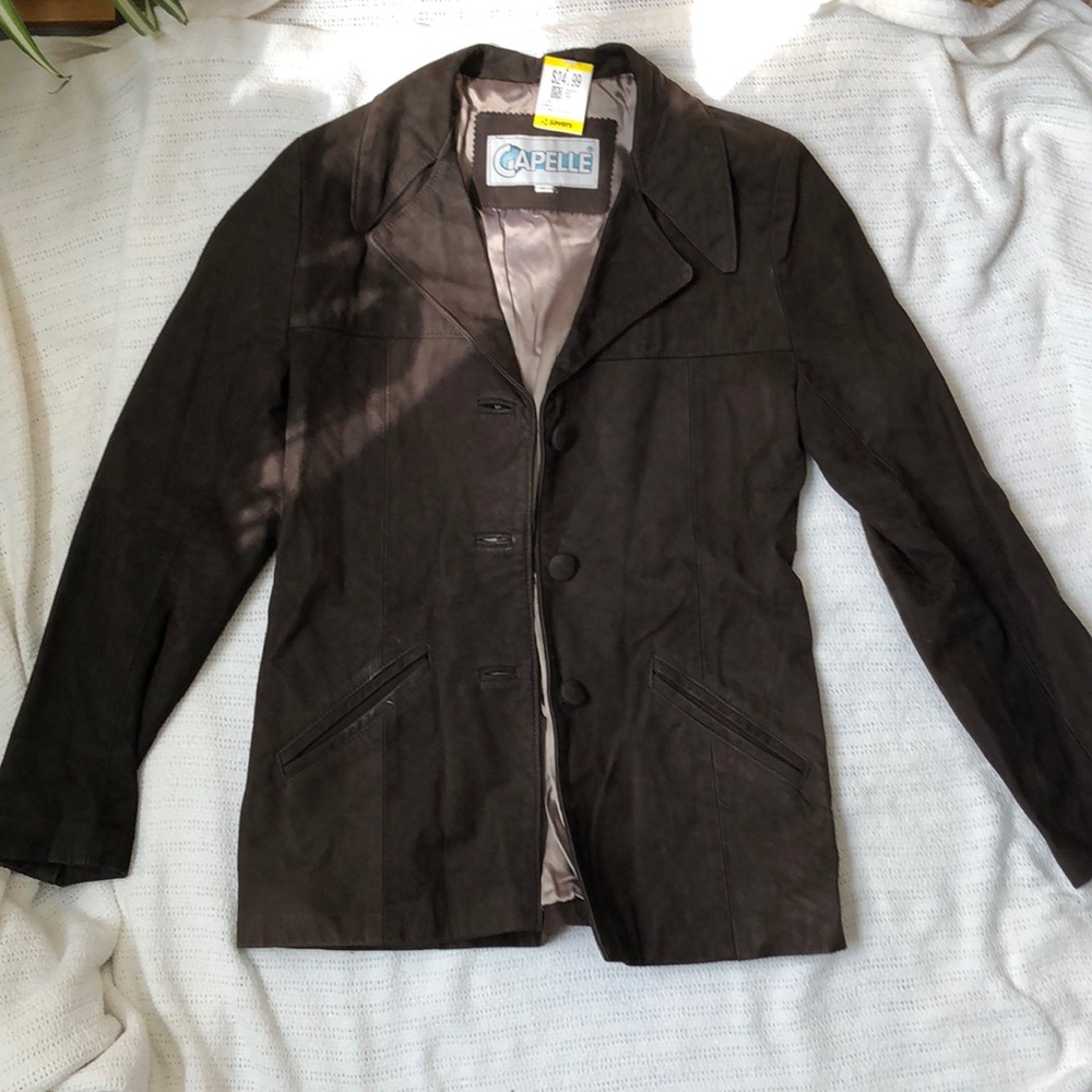 Thrifted retro leather jacket